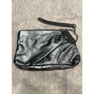 LuLu‎ Clutch Wristlet Vegan Leather Silver Hardware Detail Small Bag. NWOT